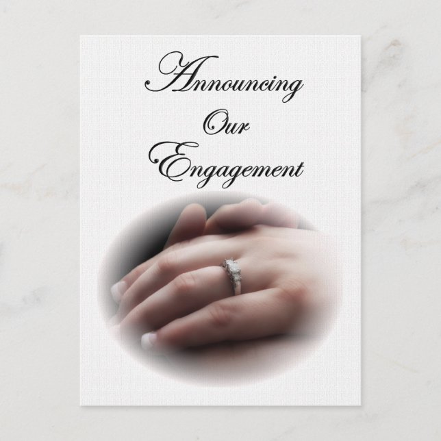 Engagement Announcement Hand with Ring (Front)
