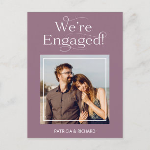 Engagement Announcement & Save The Date Photo Postcard