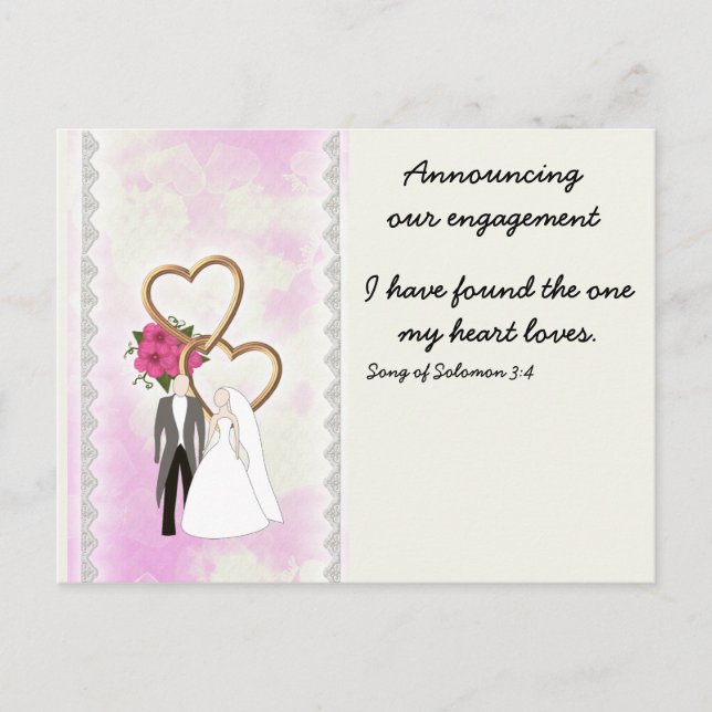 Engagement Announcement with Bible Verse (Front)