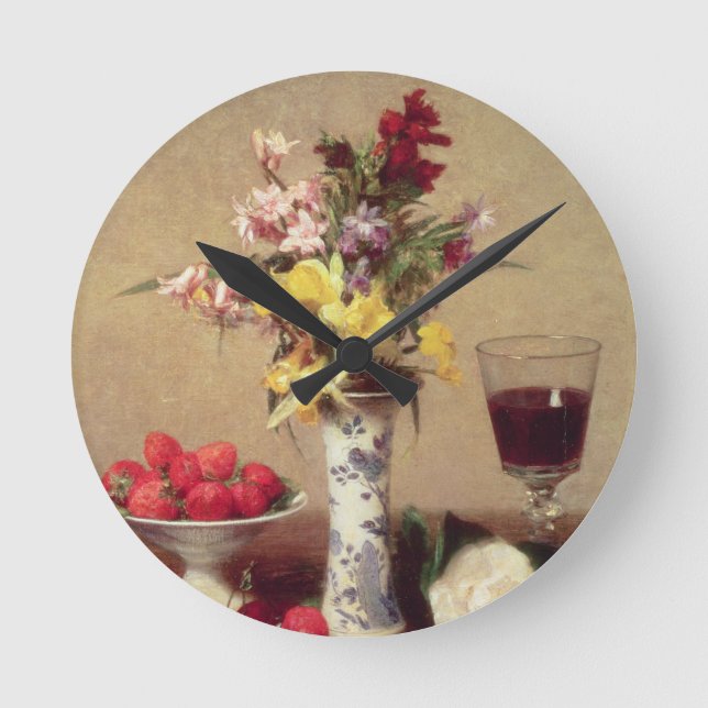 engagement Bouquet Round Clock (Front)