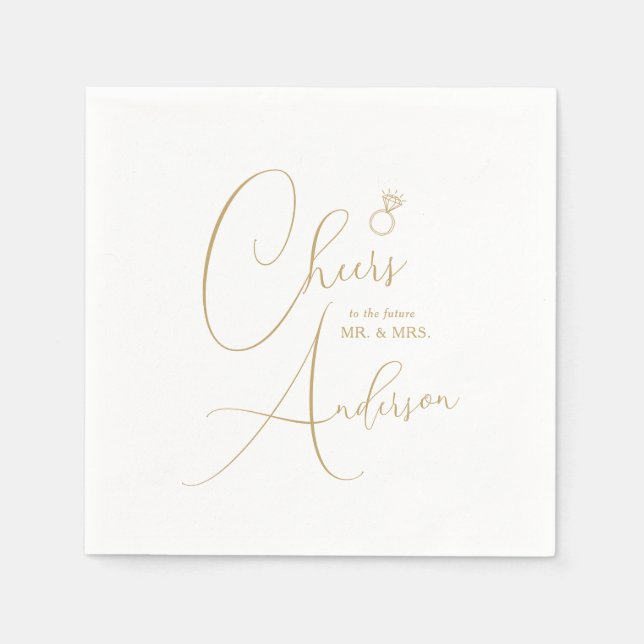 Engagement Cheers to the future Mr. and Mrs. Napkin (Front)