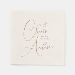 Engagement Cheers to the future Mr. and Mrs. Napkin