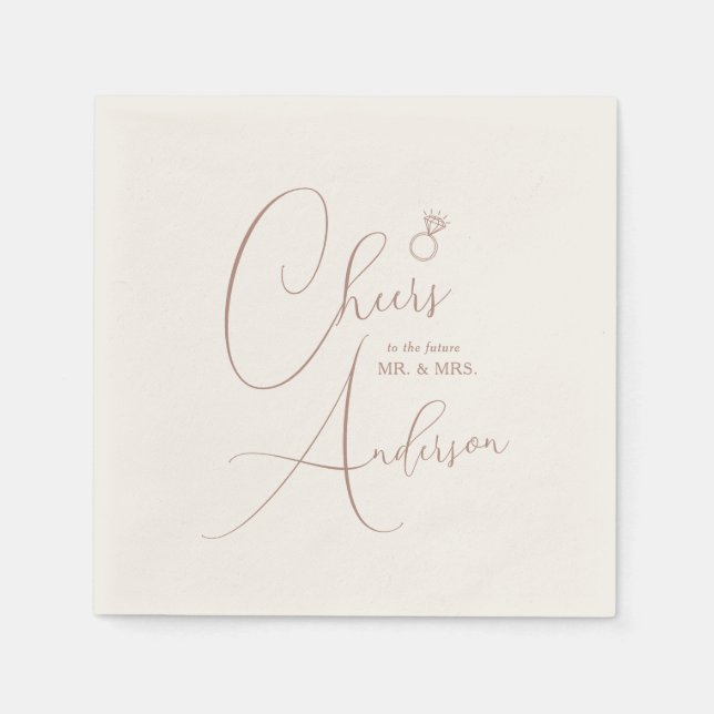 Engagement Cheers to the future Mr. and Mrs. Napkin (Front)