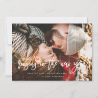 Engagement Christmas Card, Save the Date Christmas