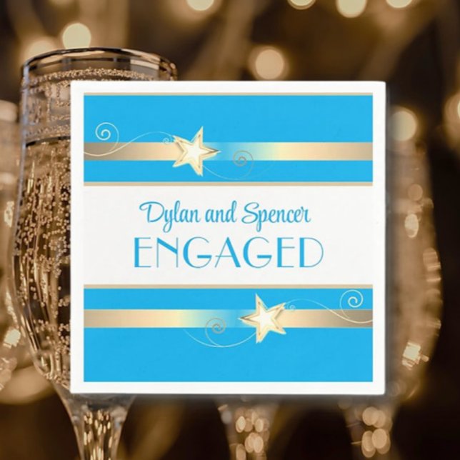 Engagement Congrats!  Customized, Classy Napkin (Creator Uploaded)