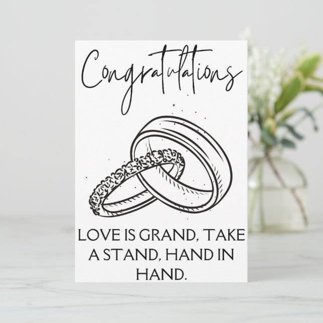 Engagement Congratulations Cards (Standing Front)