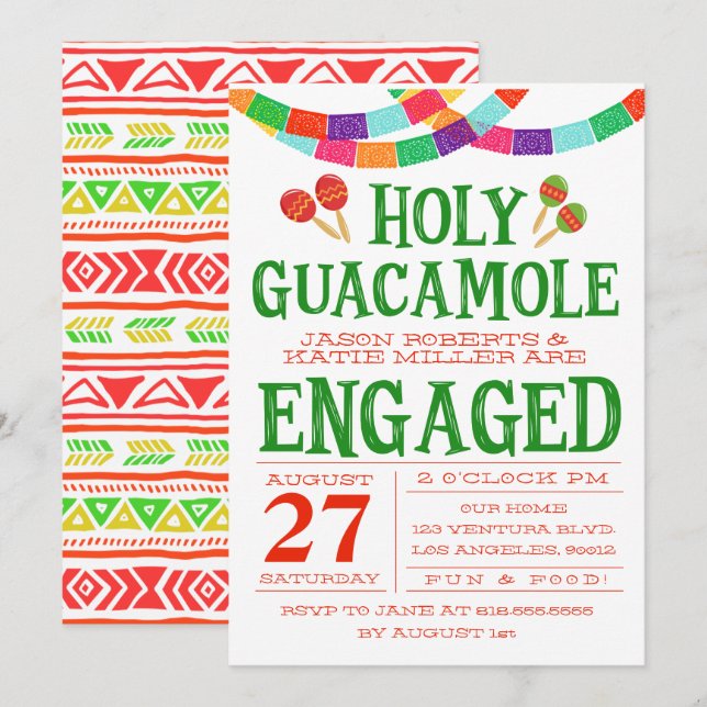 ENGAGEMENT FIESTA INVITATION (Front/Back)