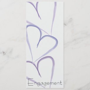 Engagement Hearts Purple Invitation