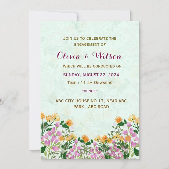 Engagement invitation  (Front)