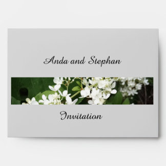 Engagement Invitation Envelope White Hydrangea Gr