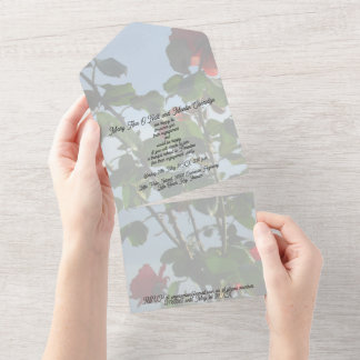 Engagement Invitation Party Red Roses Photo