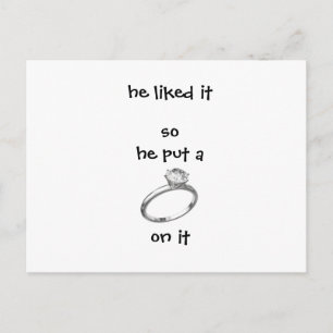 Engagement Invitation Postcard