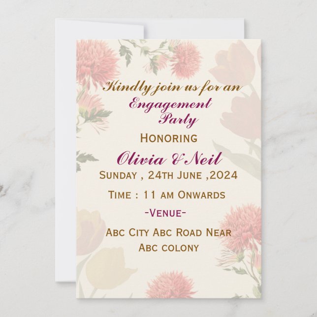 Engagement Invitations  (Front)