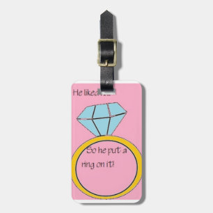 engagement luggage tag