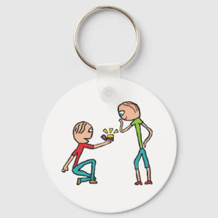 Engagement Marriage Proposal Keychain