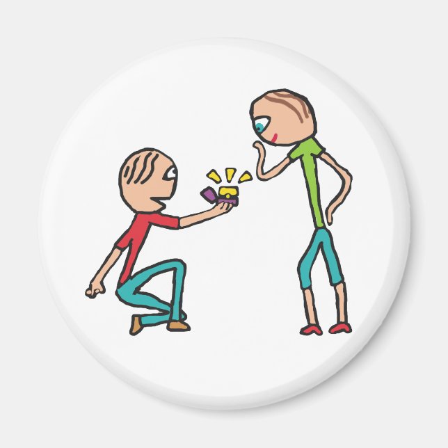 Engagement Marriage Proposal Magnet (Front)