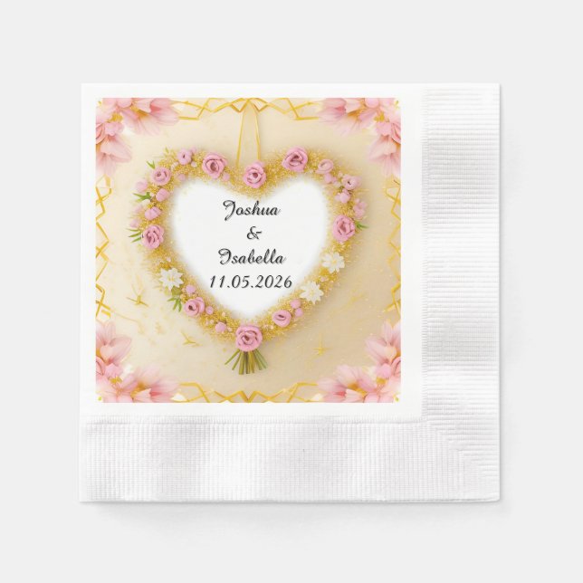 🌸 Engagement Napkins Custom Name (Front)