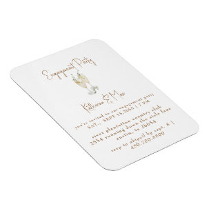 Engagement Party Champagne Toast  Magnet