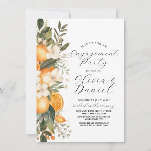Engagement Party Couples Shower Fruits Florals Invitation