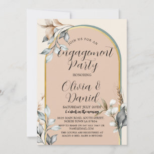 Engagement Party Couples Shower Neutrals Romantic Invitation