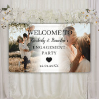 Engagement Party Custom 2 Photo Collage Welcome