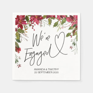 Engagement Party Decor Christmas Celebration Napkin
