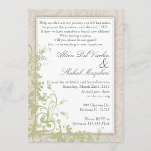 Engagement Party Elegant Vintage Wedding Invite
