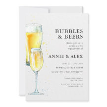 Engagement Party Invitation - Bubbles & Beers