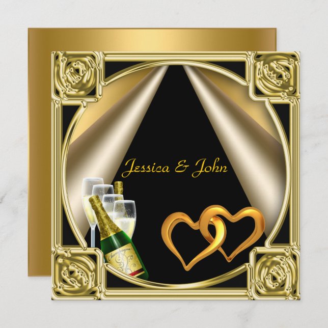 Engagement Party Invitation Card (Front/Back)