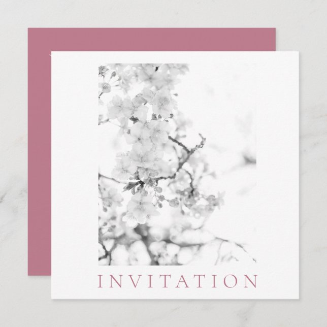 ENGAGEMENT PARTY INVITATION : CHERRY BLOSSOM (Front/Back)