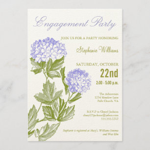 Engagement Party  Invitation - hydrangeas