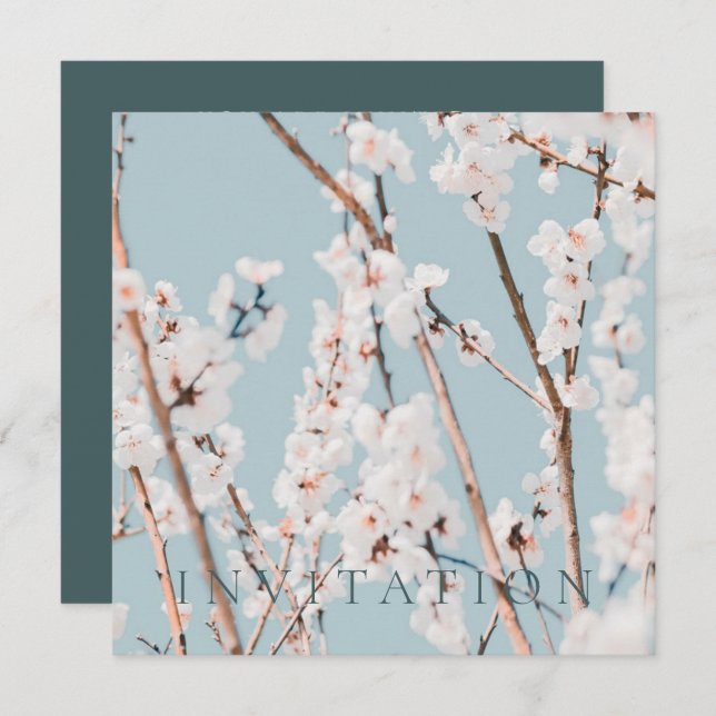 ENGAGEMENT PARTY INVITATION : PLUM BLOSSOM  (Front/Back)