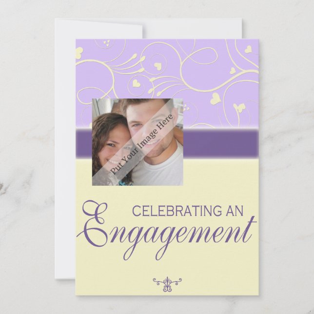 Engagement Party Invitations With Photo (Front)