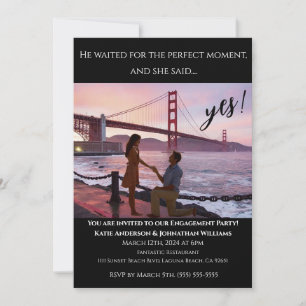 Engagement Party-Photo-San Francisco Backdrop- Invitation