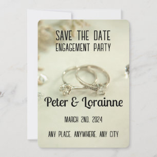Engagement Party - save the date. Editable Invitation