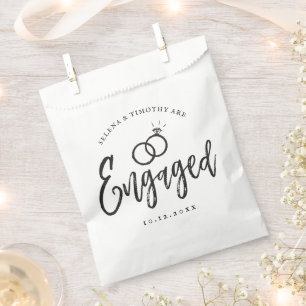 Engagement Party Script Lettering Favour Bag
