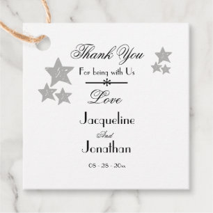 Engagement Party Thank You Gift Simple Script Chic Favour Tags