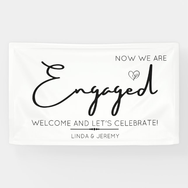 Engagement party welcome banner (Horizontal)
