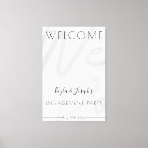 Engagement party welcome  canvas print