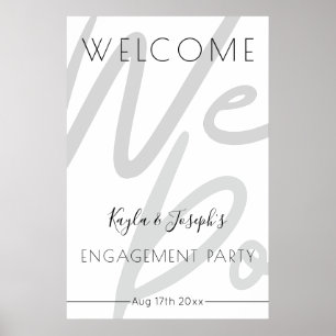 Engagement party welcome  poster