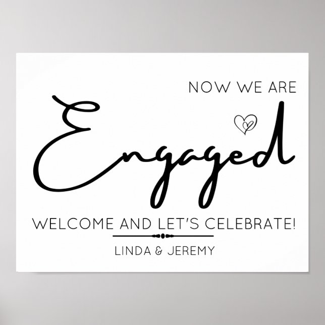 Engagement party welcome sign (Front)
