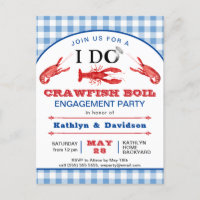 Engagement Photo Crawfish Boil Party Invitation