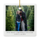Engagement Photo Ornament | Our First Christmas En