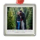 Engagement Photo Ornament | Our First Christmas En