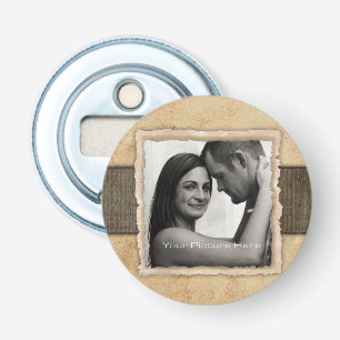 Engagement Photo Rustic Vintage Wedding Bottle Opener