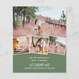 Engagement Photo Save the Date Custom Colour BUDGE
