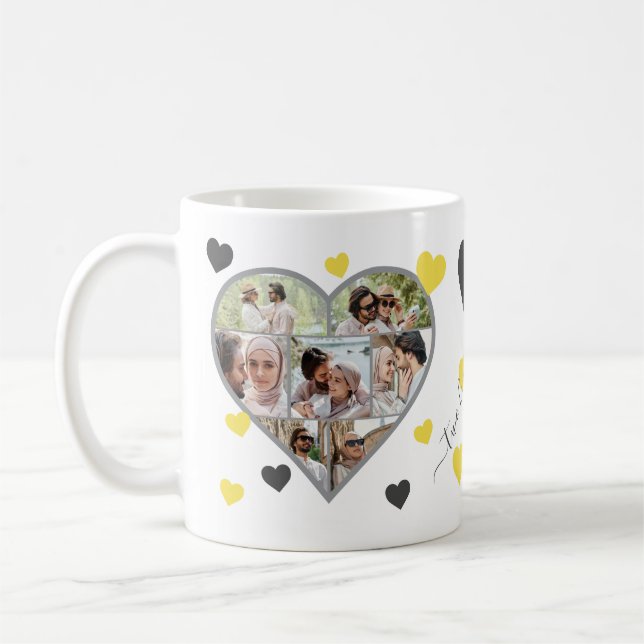 Engagement Photos Collage Coffee Mug (Left)