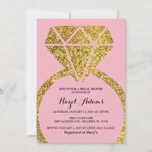 Engagement Ring Bridal Shower Invitation