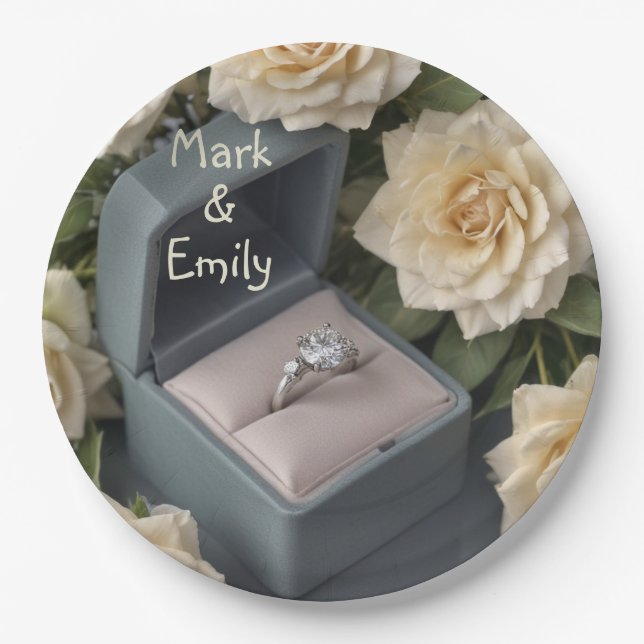 Engagement Ring Paper Plate (Front)