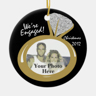 Engagement Ring Photo Ceramic Ornament